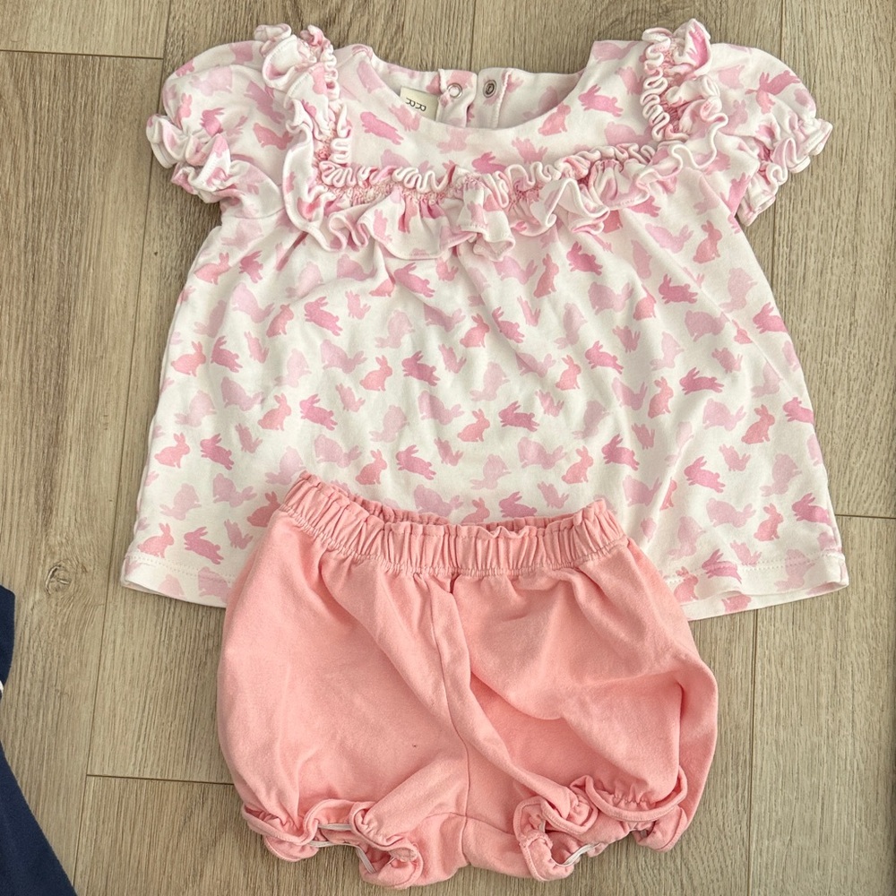 Ruth and Ralph Pink Ruffle Bunny Baby Outfit Easter